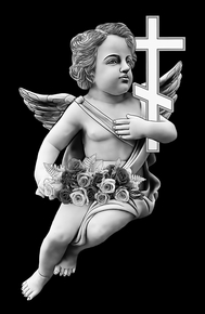 ангел с крестом2 - картинки для гравировки